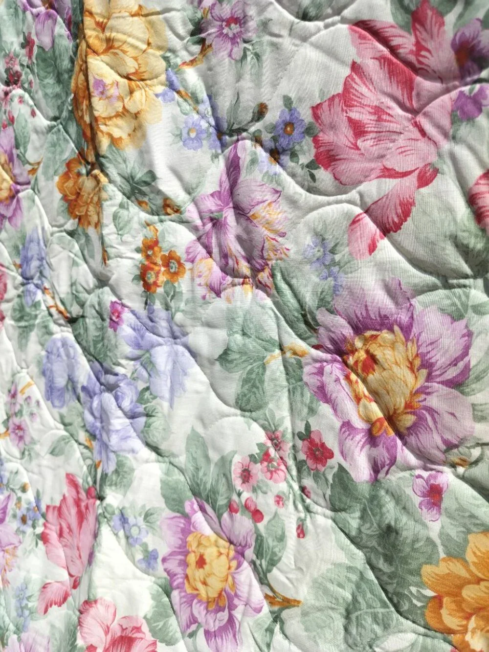 Vintage Twin Floral Bedspread